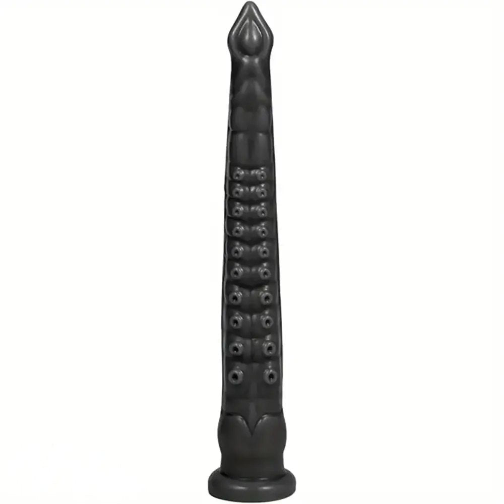 Ribbed tentacle anal training dildo with suction cup base, photo 12