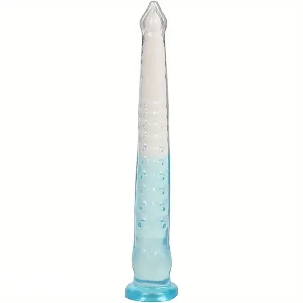 Ribbed tentacle anal training dildo with suction cup base, photo 2