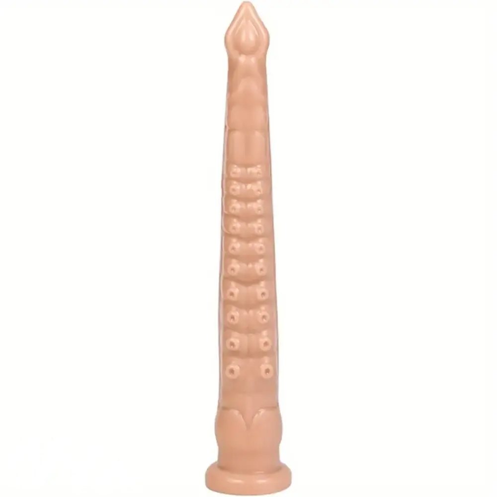 Ribbed tentacle anal training dildo with suction cup base, photo 5