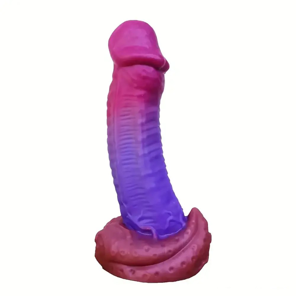Pink purple gradient tentacle fantasy silicone dildo, photo 2