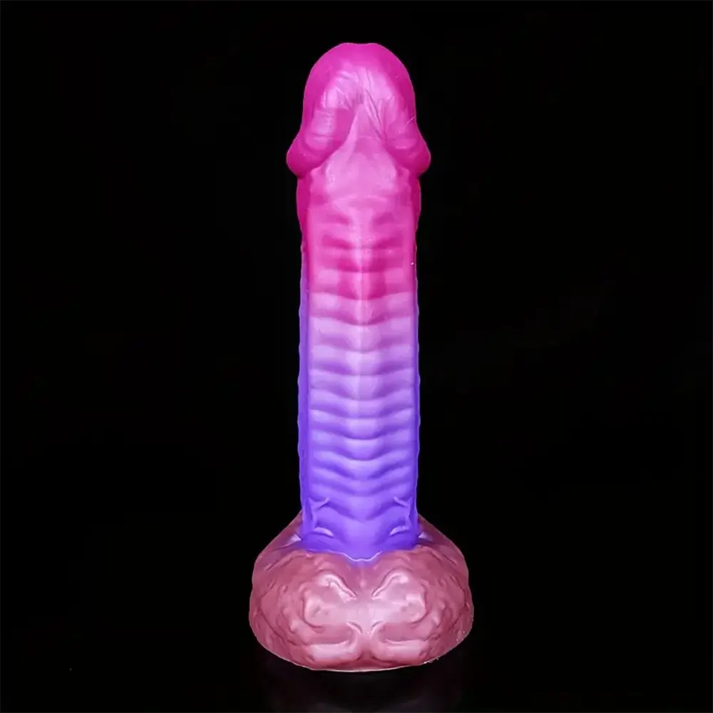 Pink purple gradient tentacle fantasy silicone dildo, photo 3