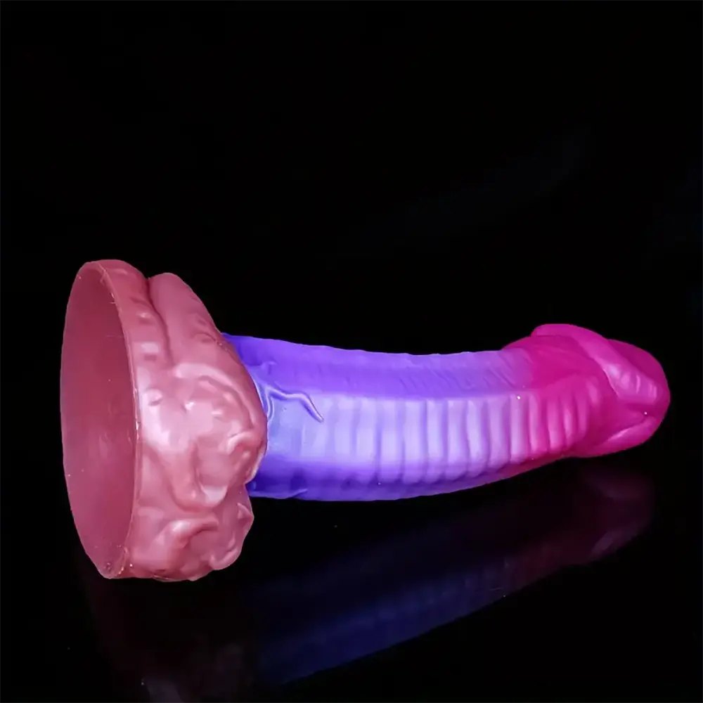 Pink purple gradient tentacle fantasy silicone dildo, photo 4