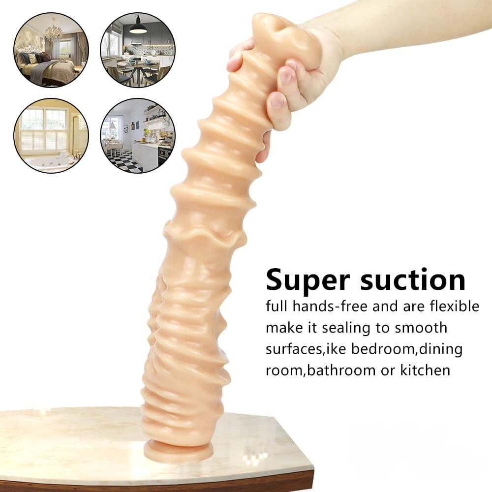 Ribbed thick pvc dildo, photo 13