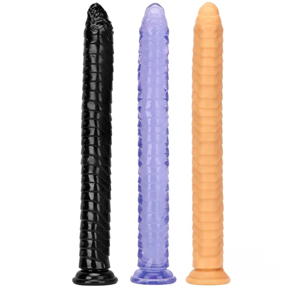 Ribbed veined realistic dildo with defined head, photo 1