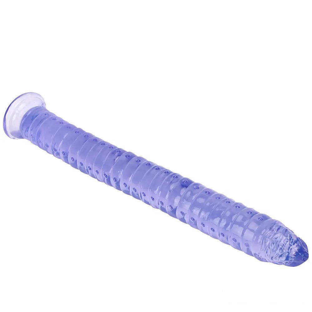 Ribbed veined realistic dildo with defined head, photo 10