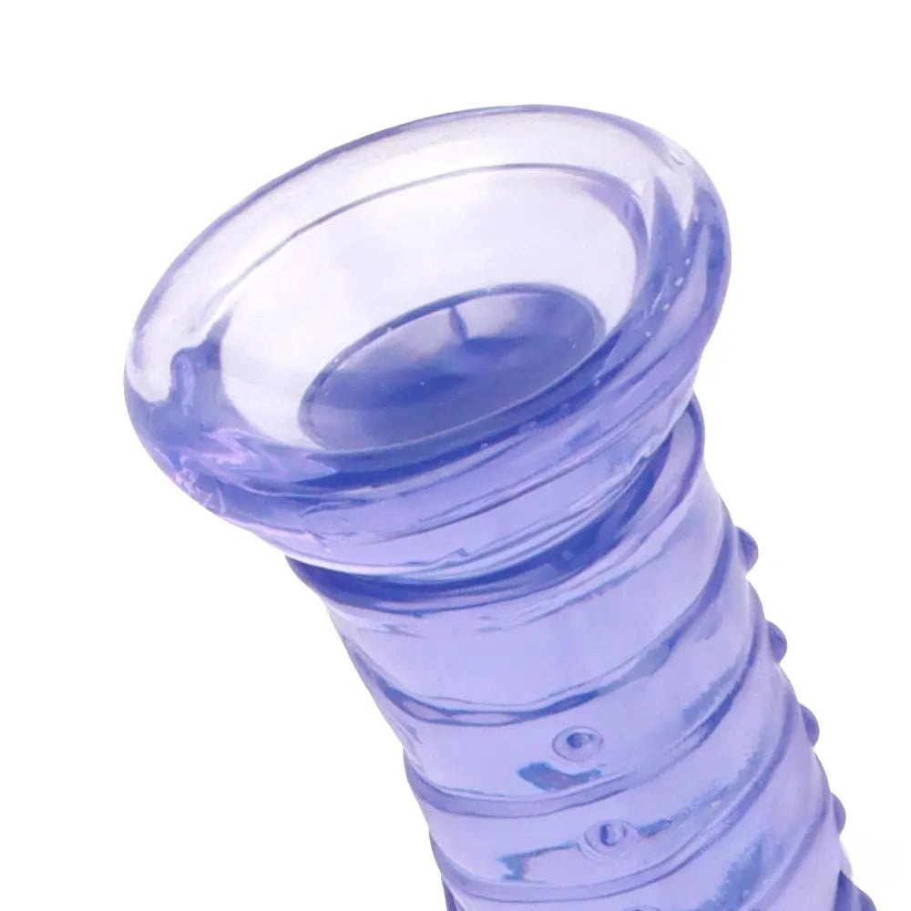 Ribbed veined realistic dildo with defined head, photo 12