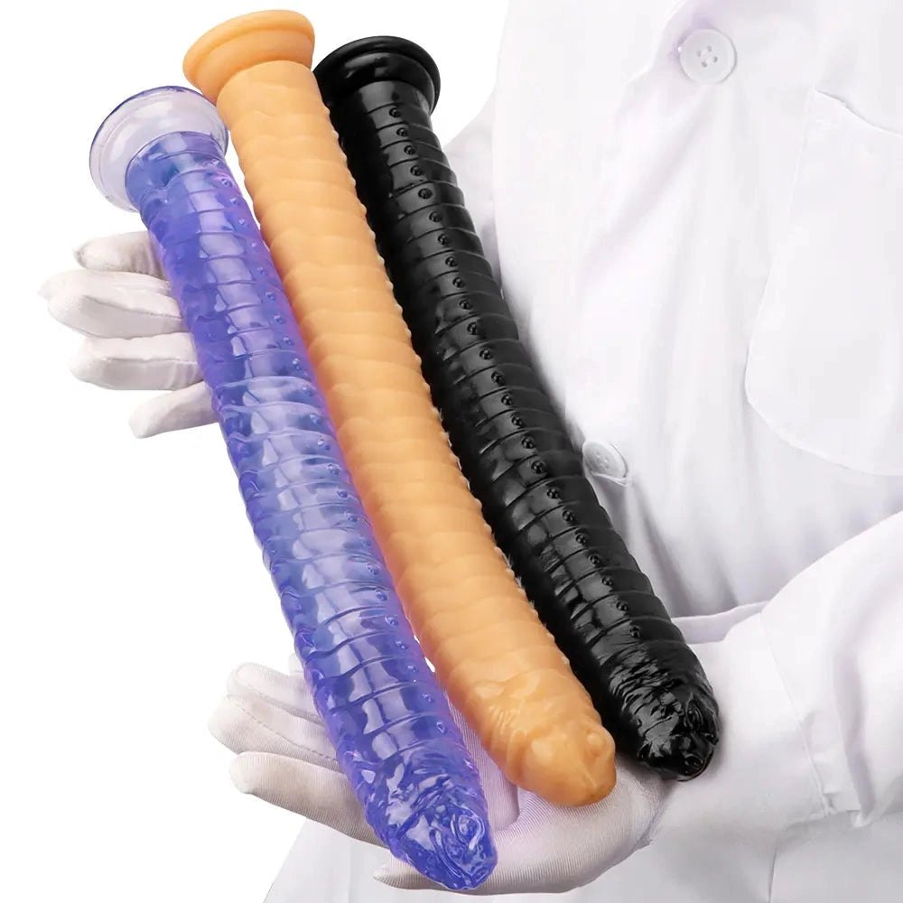 Ribbed veined realistic dildo with defined head, photo 13