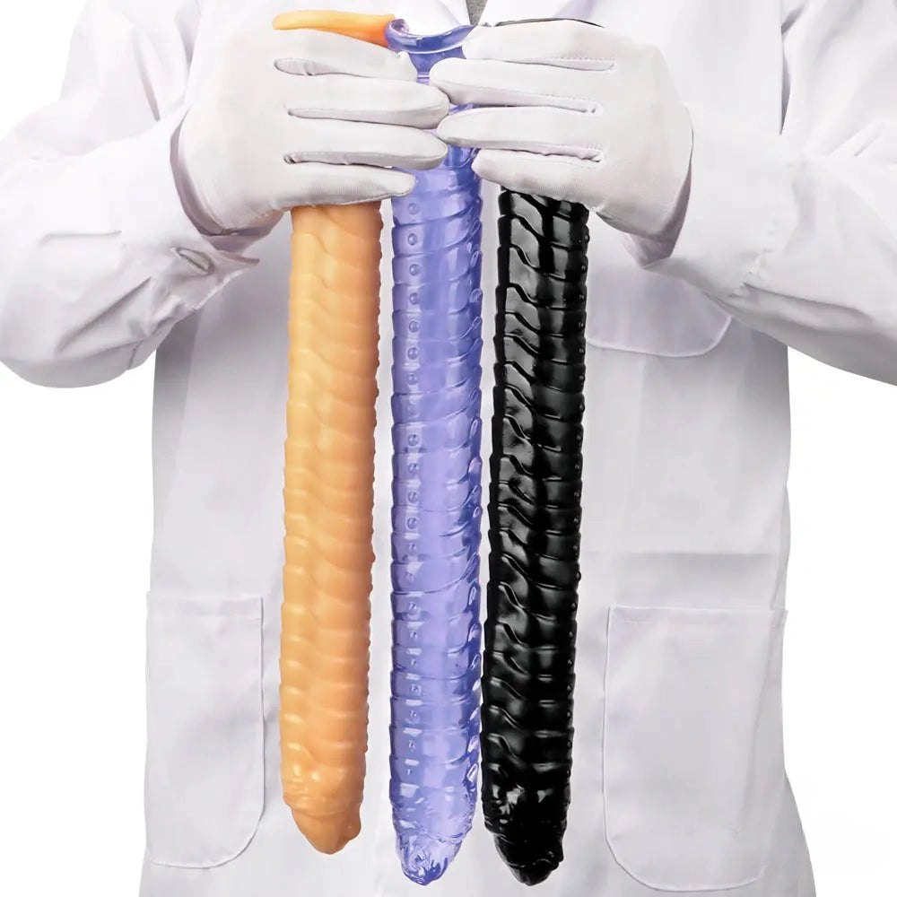 Ribbed veined realistic dildo with defined head, photo 14