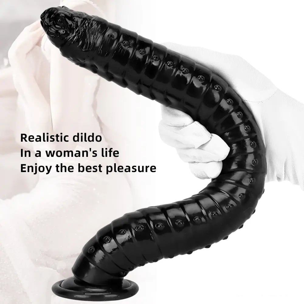 Ribbed veined realistic dildo with defined head, photo 3