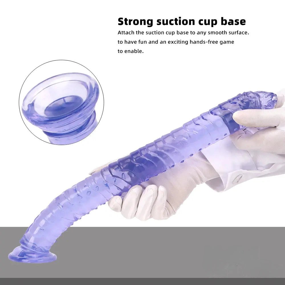 Ribbed veined realistic dildo with defined head, photo 6