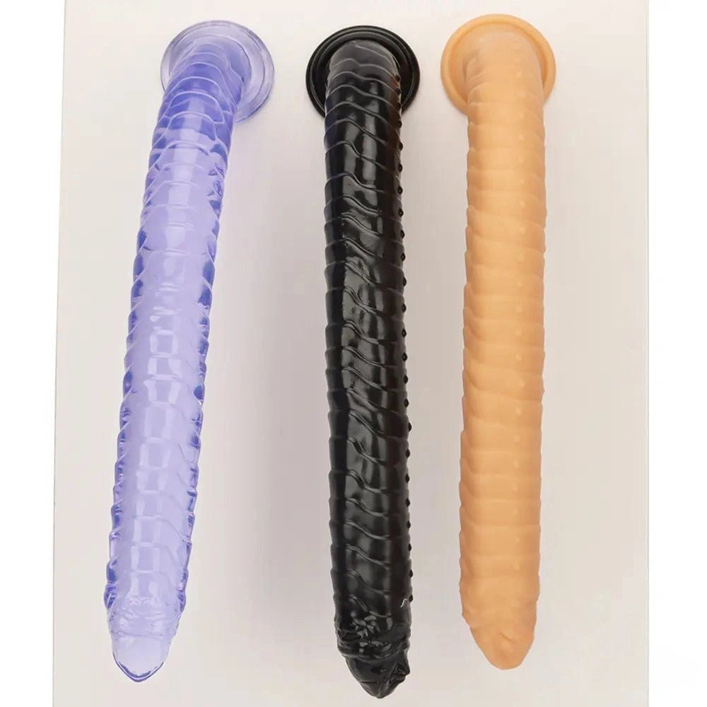 Ribbed veined realistic dildo with defined head, photo 8
