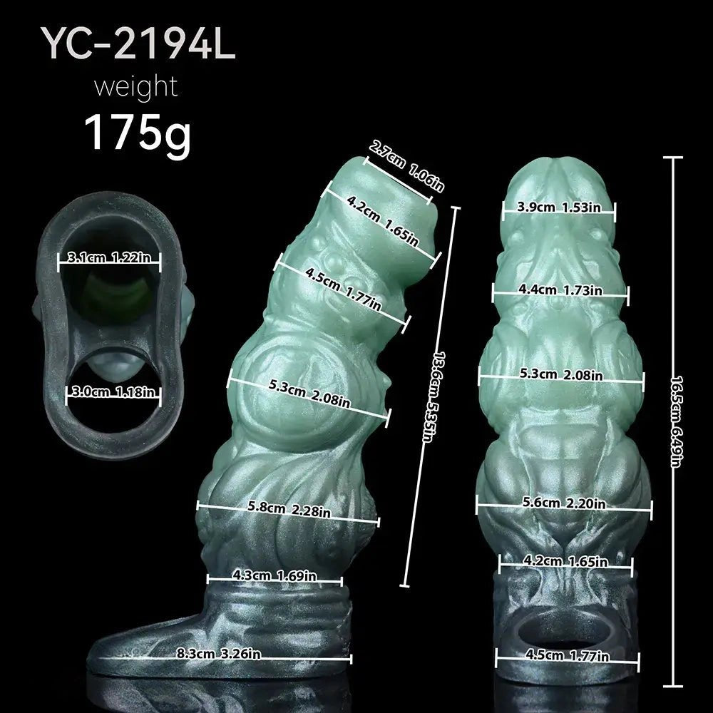 Ribbed silicone wearable dildo with ring base, photo 10
