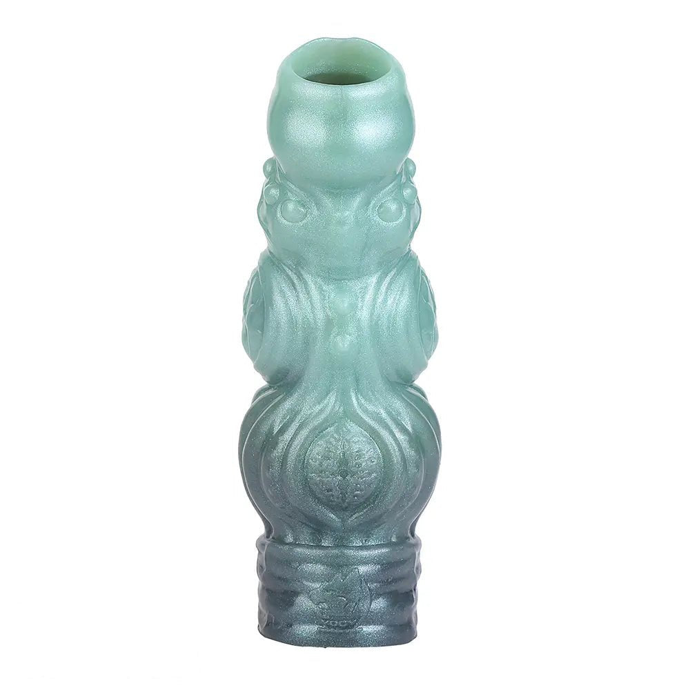 Ribbed silicone wearable dildo with ring base, photo 15