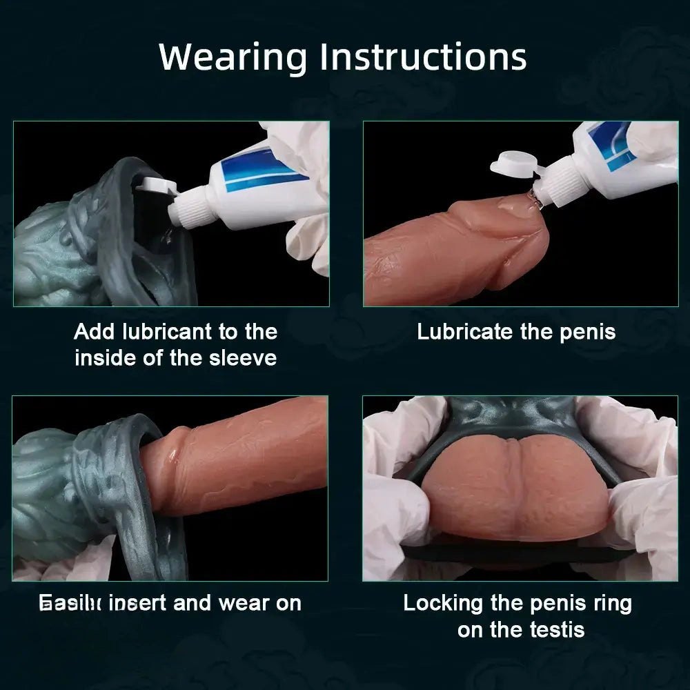 Ribbed silicone wearable dildo with ring base, photo 2