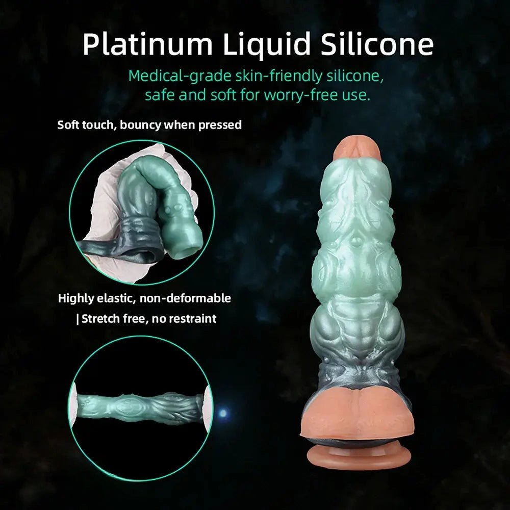 Ribbed silicone wearable dildo with ring base, photo 5