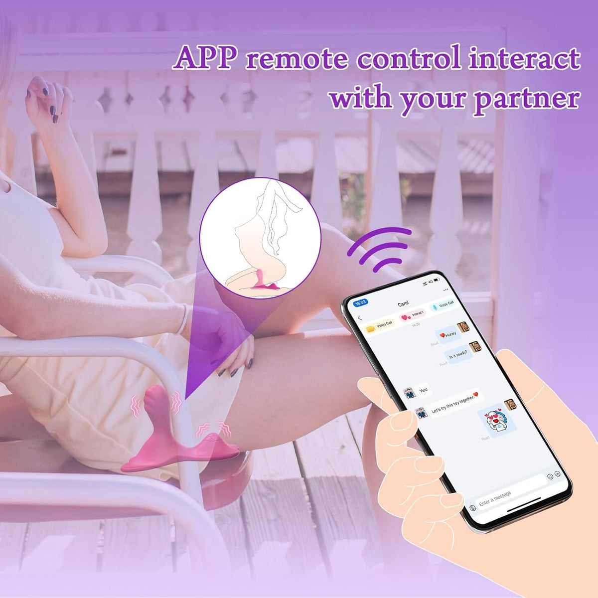 Rose red ride-on butterfly vibrator, photo 5