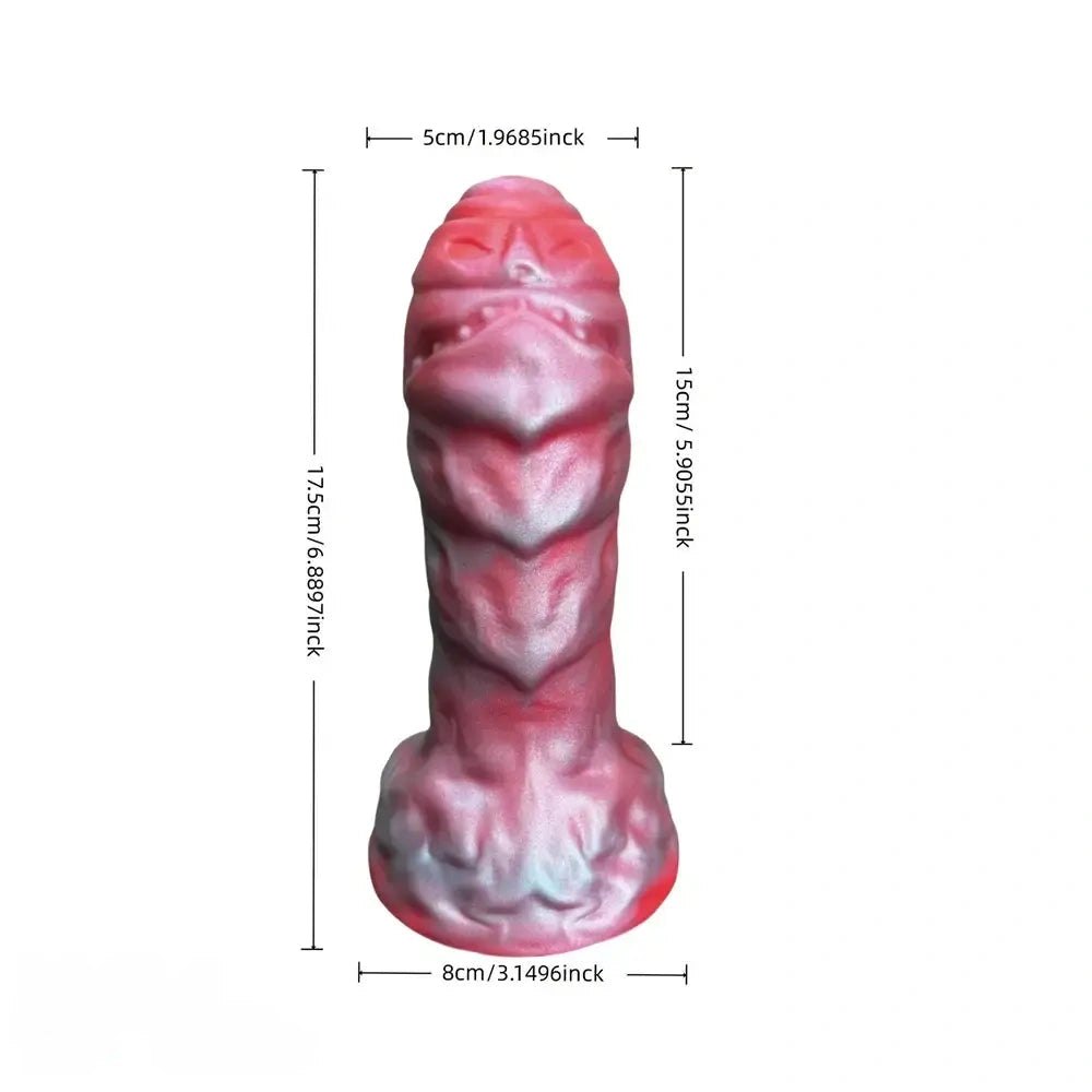 Textured alien creature silicone fantasy dildo, photo 4