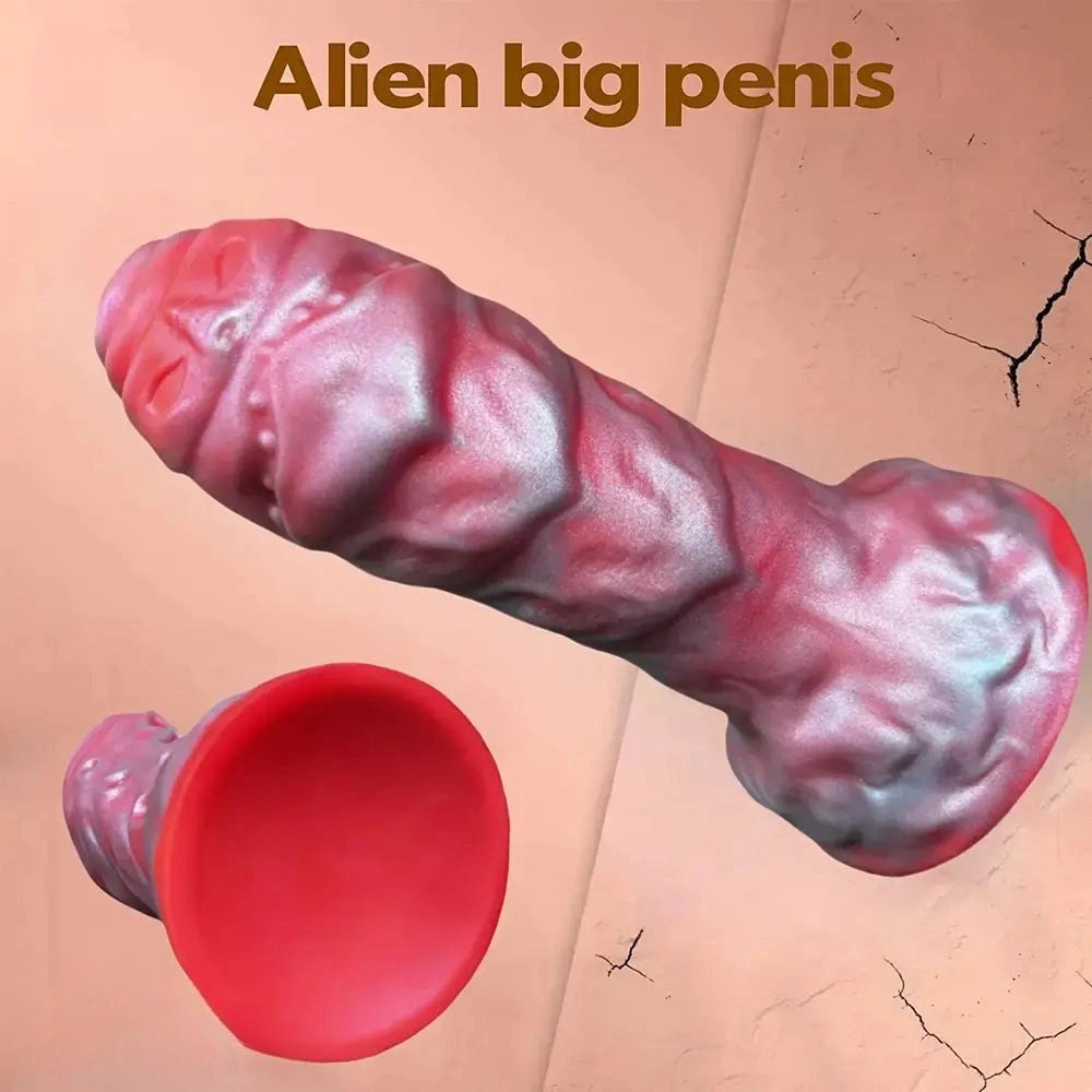 Textured alien creature silicone fantasy dildo, photo 5
