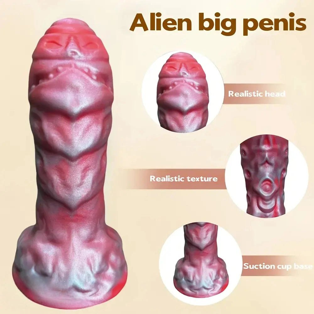 Textured alien creature silicone fantasy dildo, photo 6
