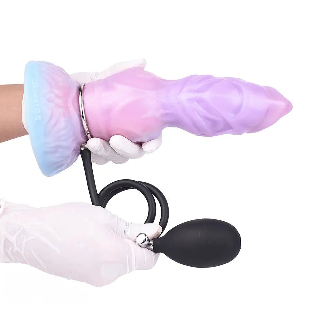 Black ridged alien fantasy silicone dildo with suction cup base