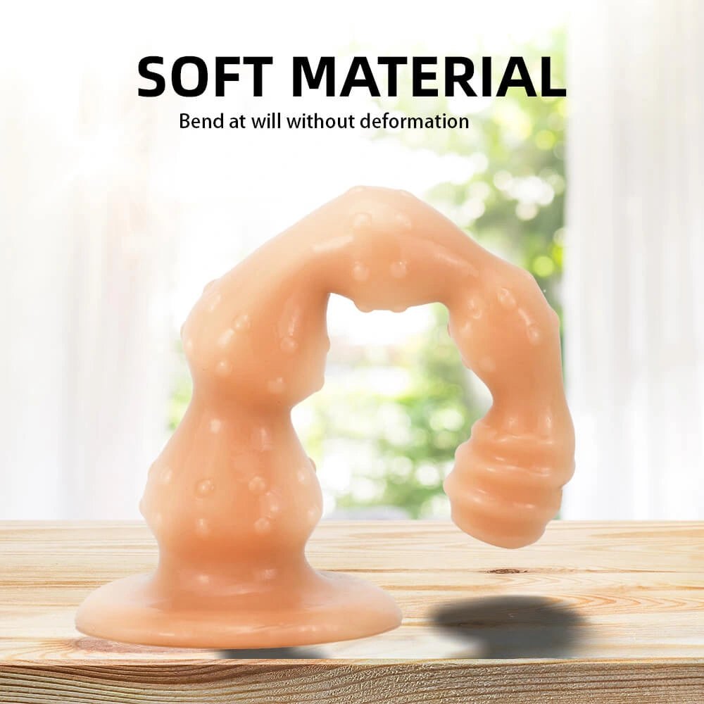 Ridged beaded PVC dildo, photo 13