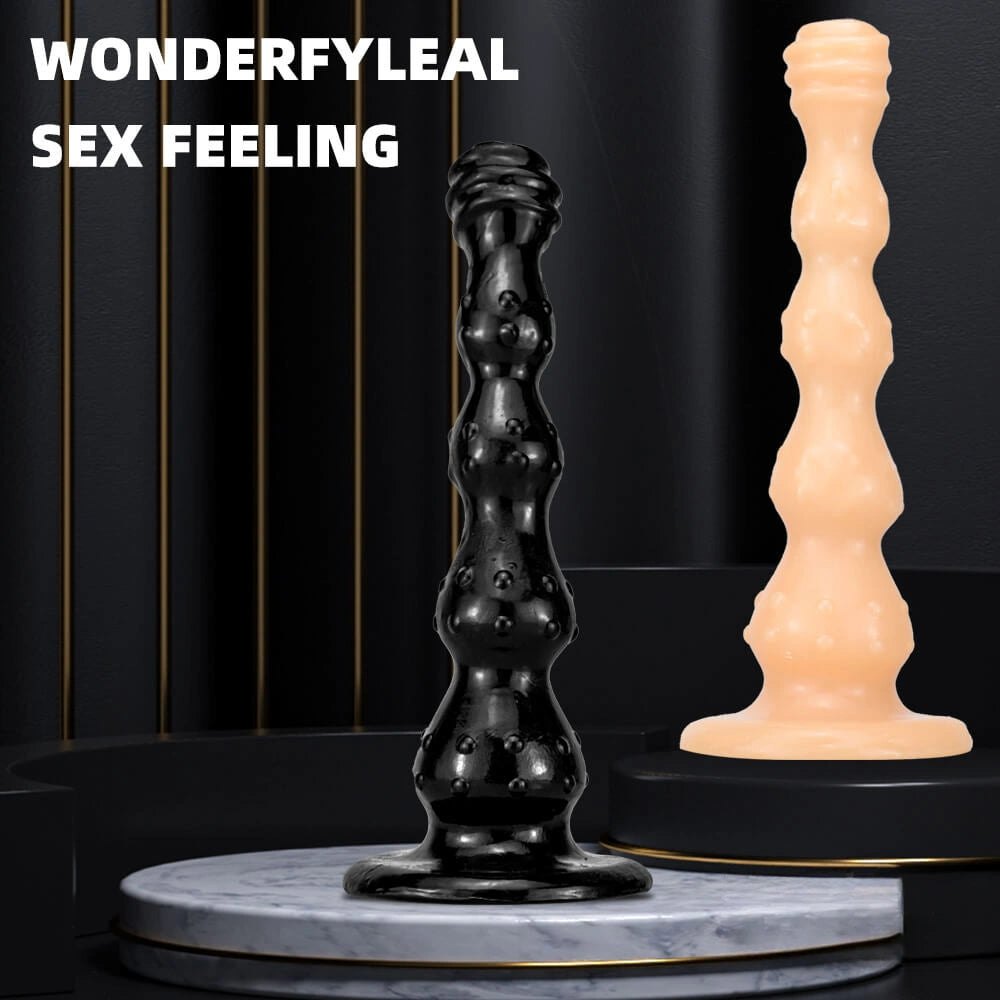 Ridged beaded PVC dildo, photo 5