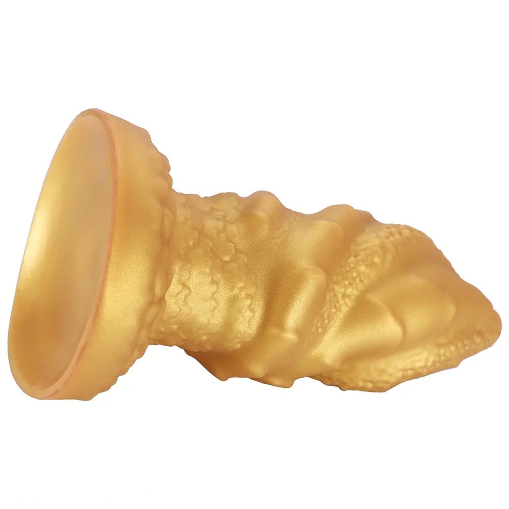 Gold ridged cone anal plug, photo 14