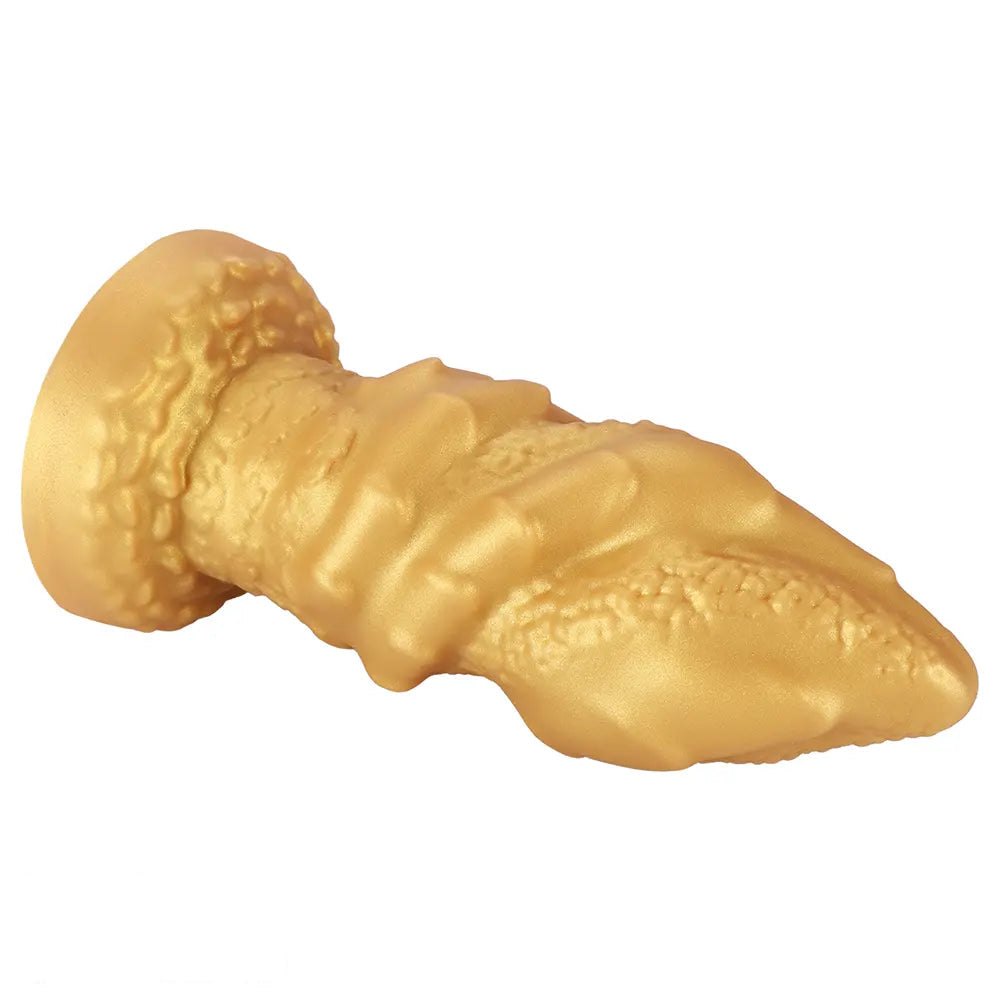 Gold ridged cone anal plug, photo 15