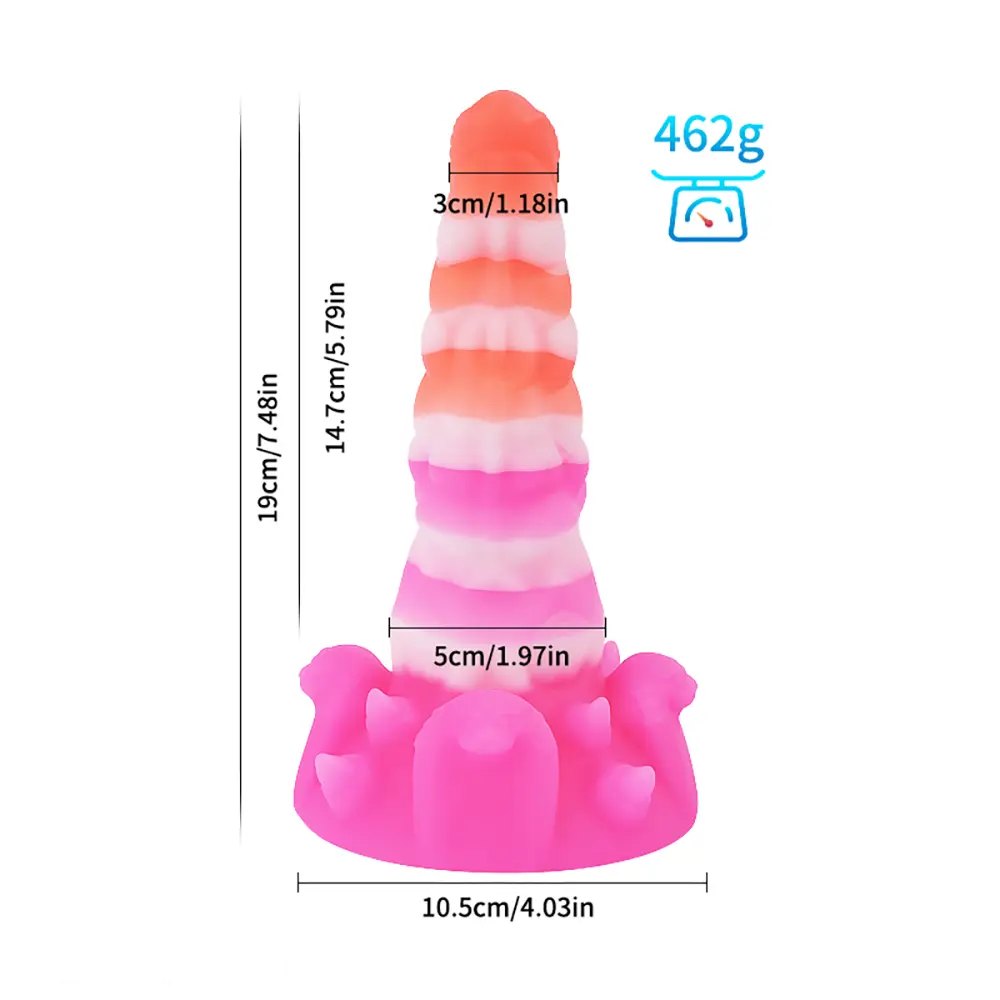 G ridged cone fantasy dildo