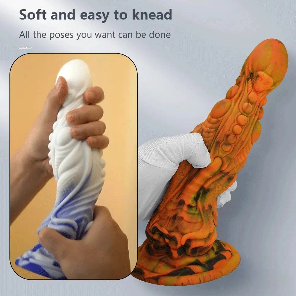 Textured fantasy dragon dildo, photo 11