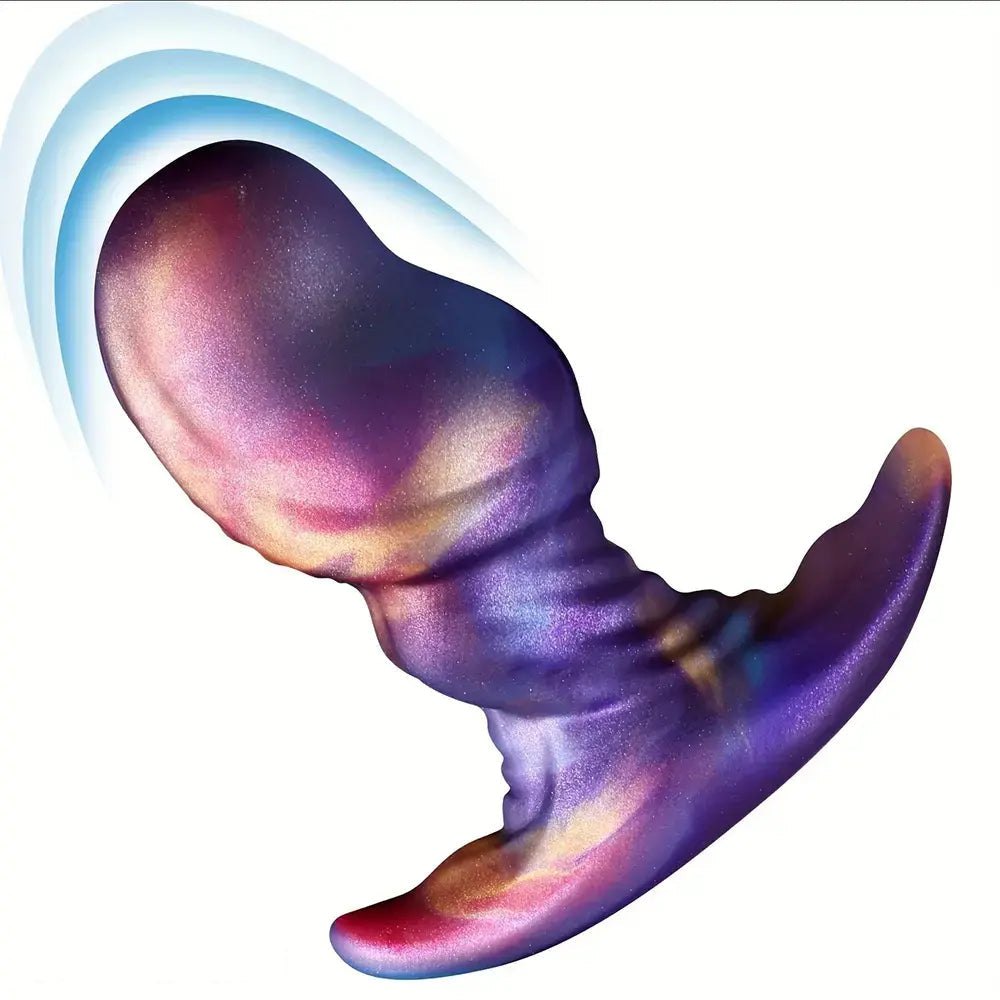 Mixed color ridged fantasy anal plug, photo 2
