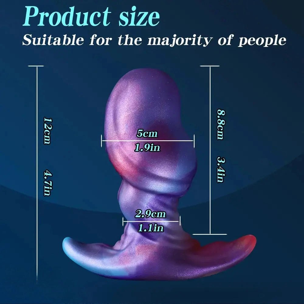 Mixed color ridged fantasy anal plug, photo 3