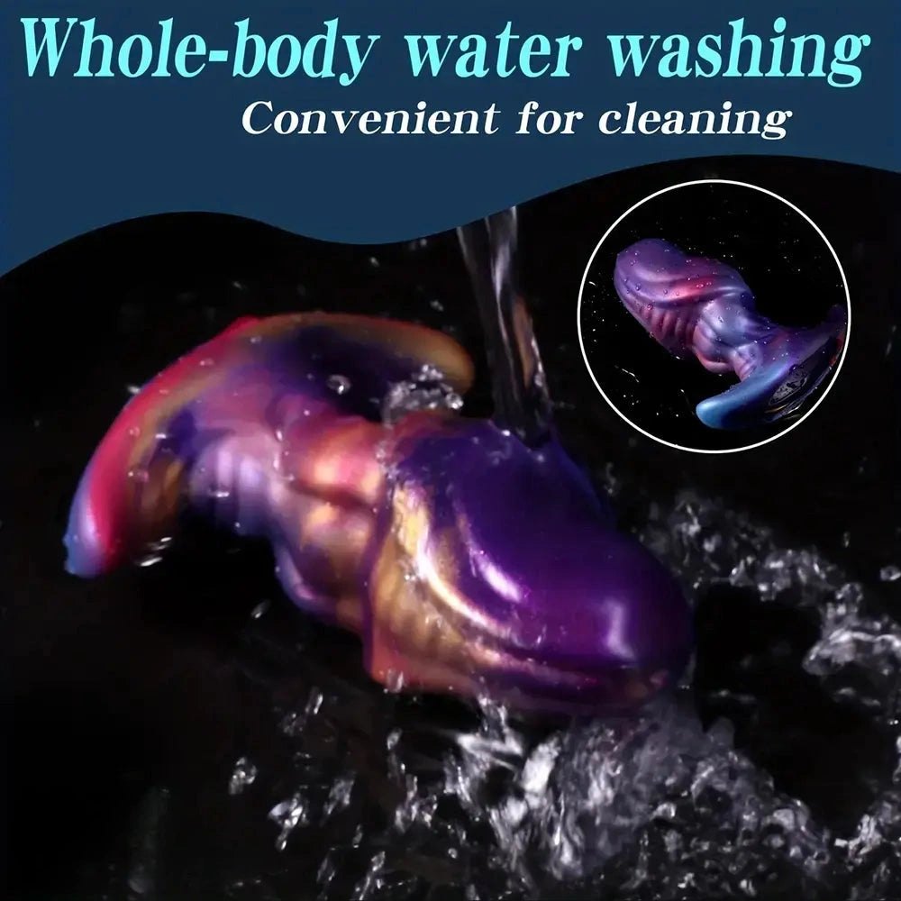 Mixed color ridged fantasy anal plug, photo 4