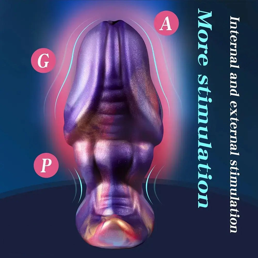 Mixed color ridged fantasy anal plug, photo 7