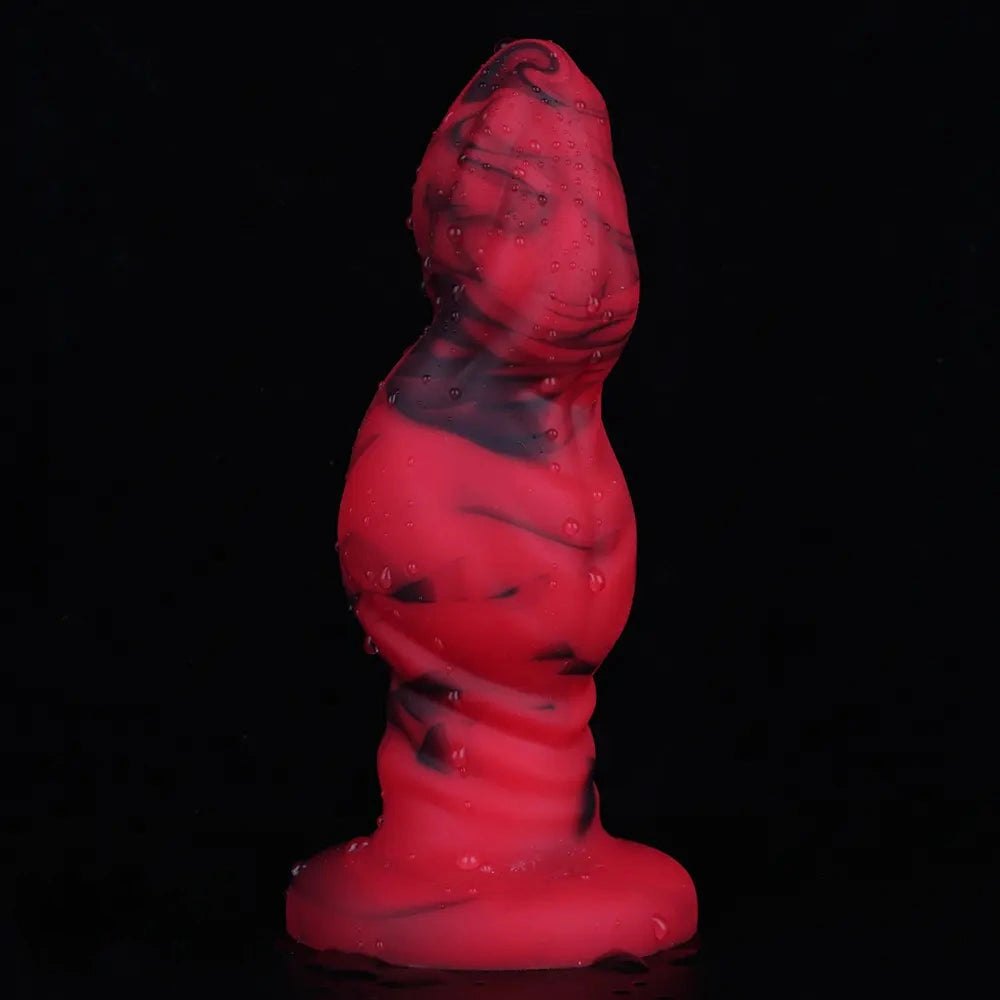 Mixed color ridged fantasy dildo, photo 10