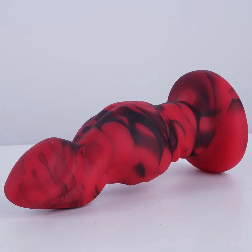 Mixed color ridged fantasy dildo, photo 12
