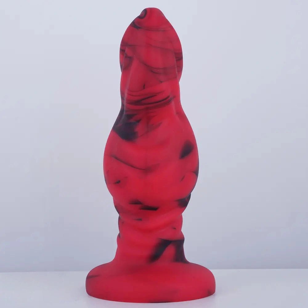 Mixed color ridged fantasy dildo, photo 13