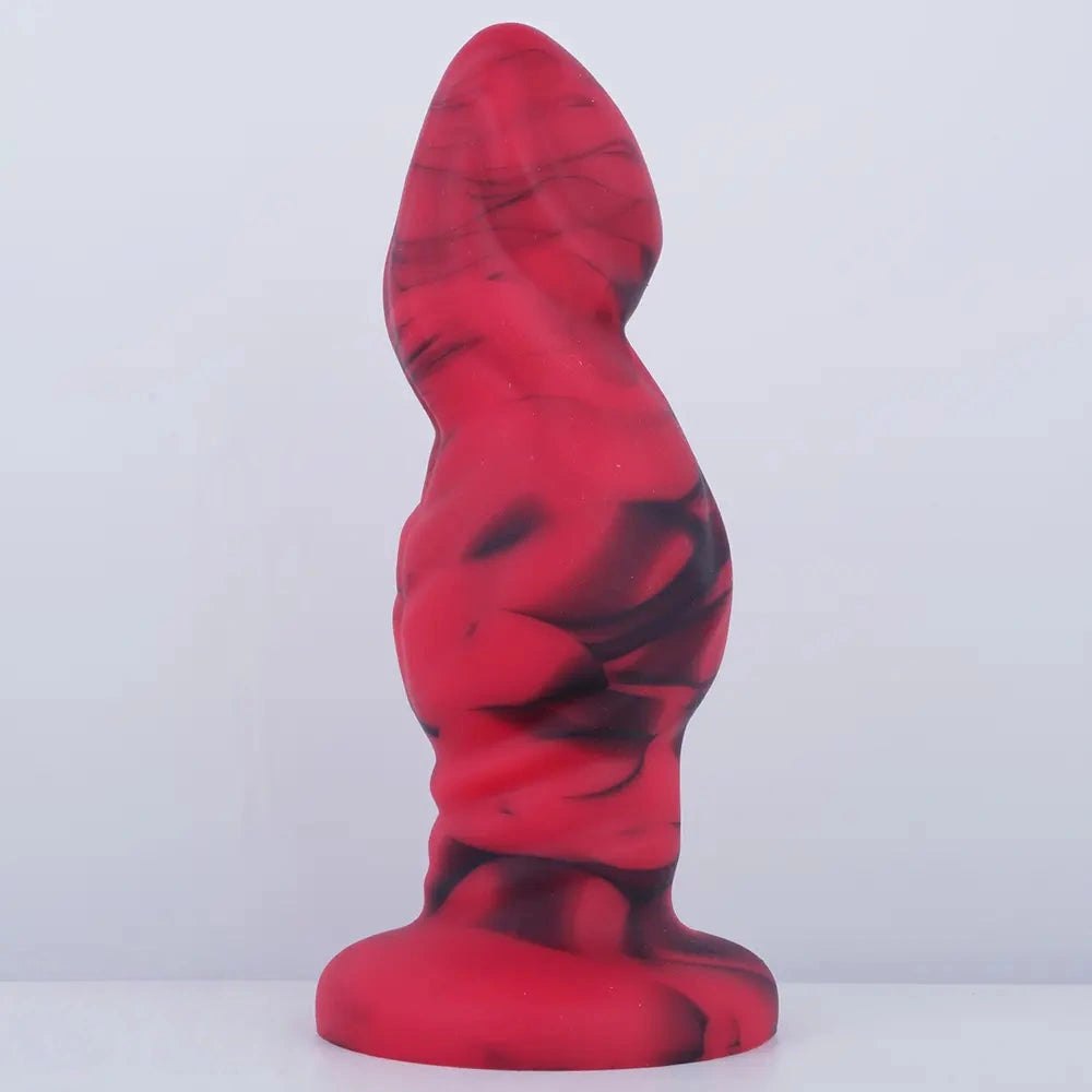 Mixed color ridged fantasy dildo, photo 2