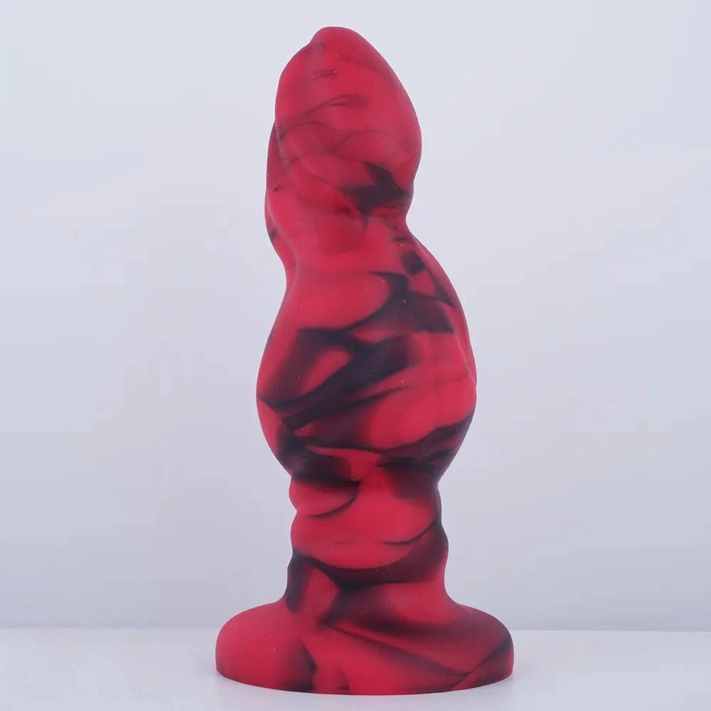 Mixed color ridged fantasy dildo, photo 6
