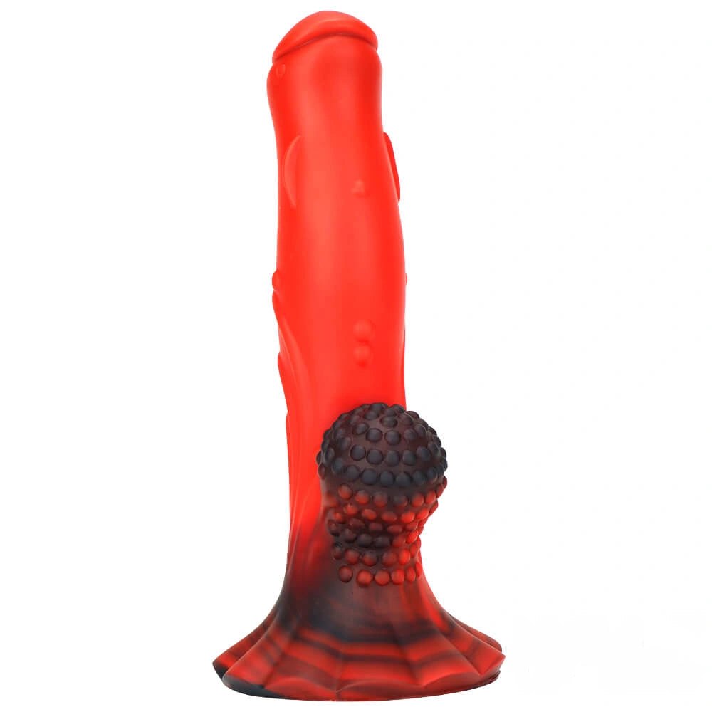Ridged dragon-style silicone fantasy dildo, photo 11