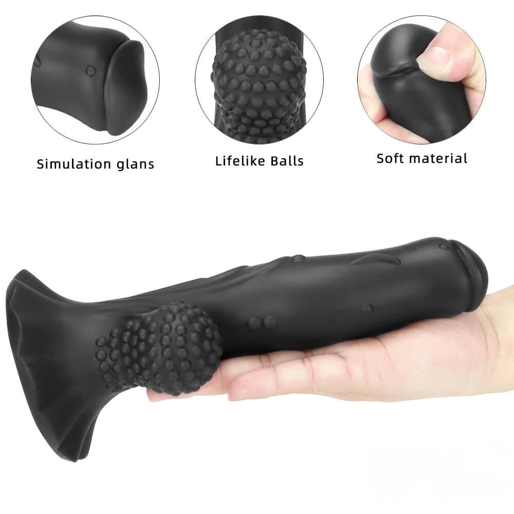 Ridged dragon-style silicone fantasy dildo, photo 12