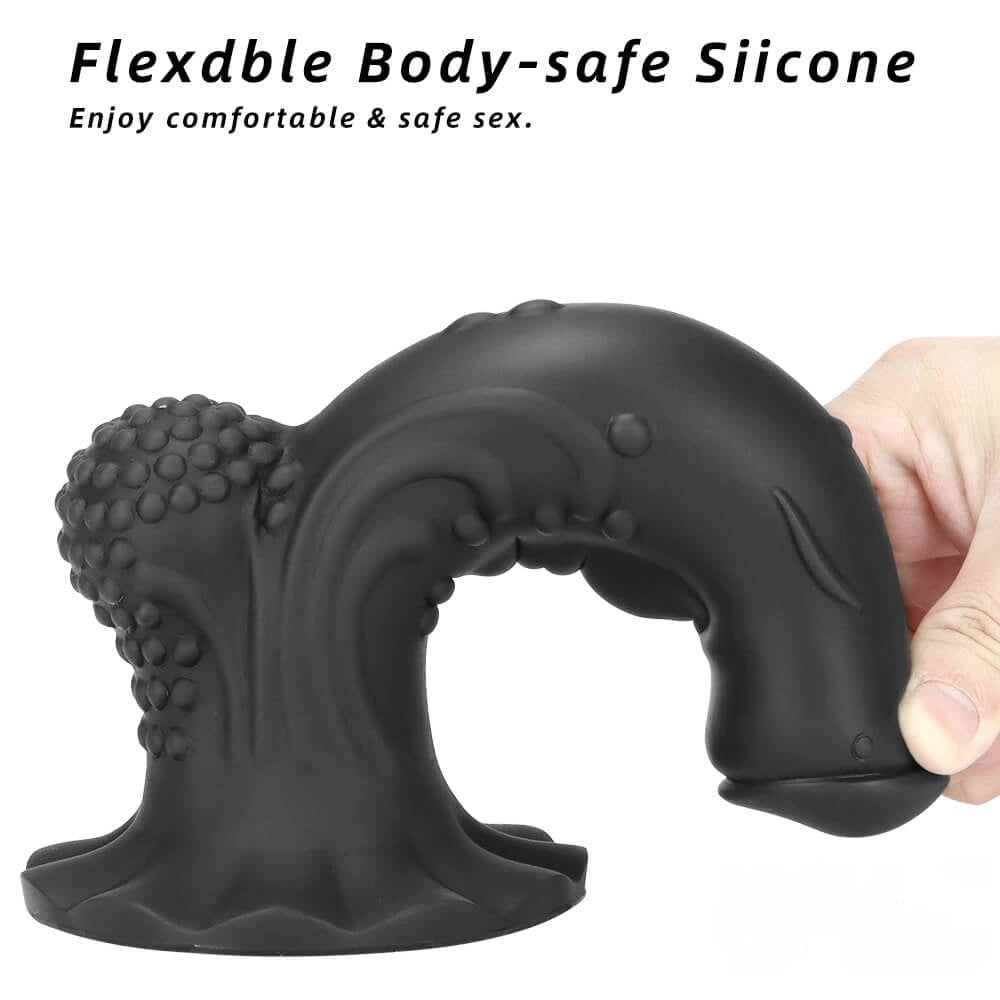 Ridged dragon-style silicone fantasy dildo, photo 13