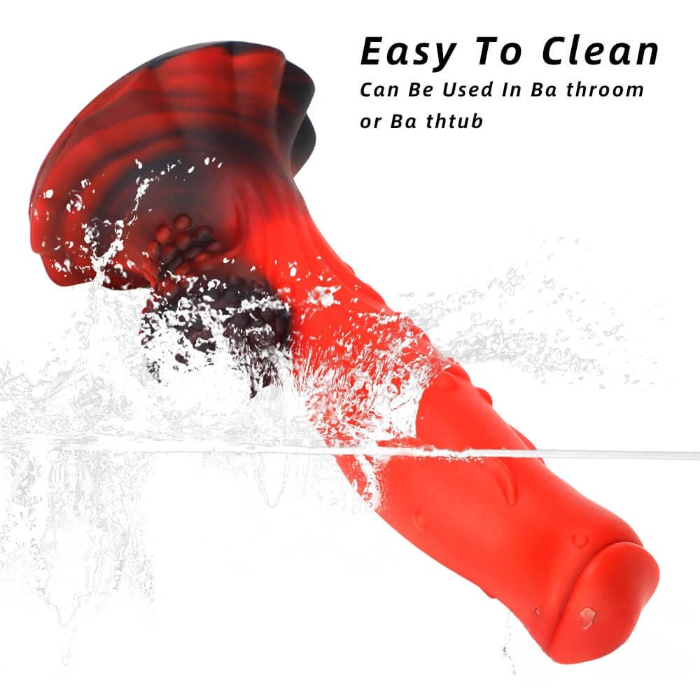 Ridged dragon-style silicone fantasy dildo, photo 6