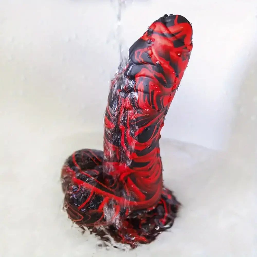 Ridged textured silicone dildo, photo 2
