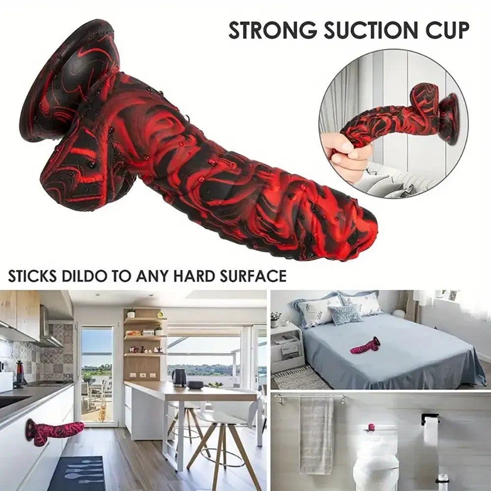 Ridged textured silicone dildo, photo 5
