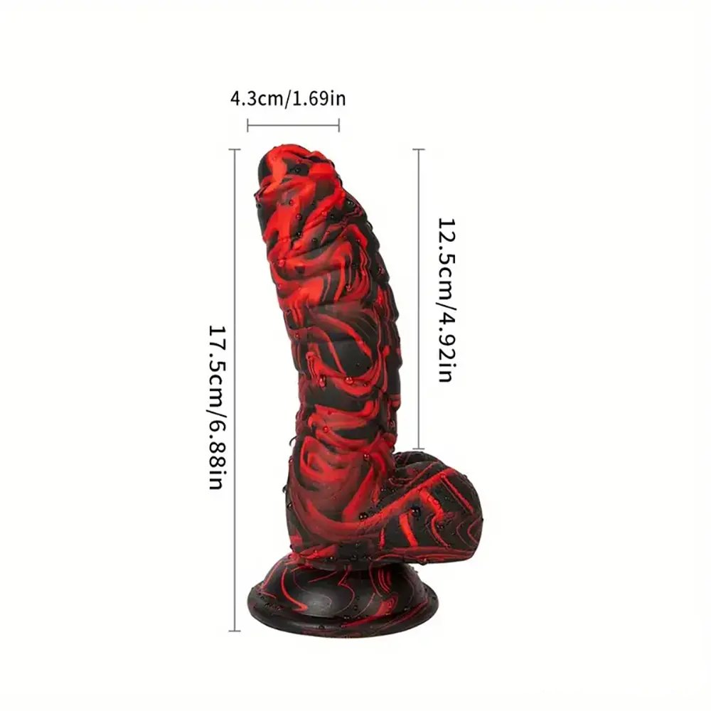 Ridged textured silicone dildo, photo 6
