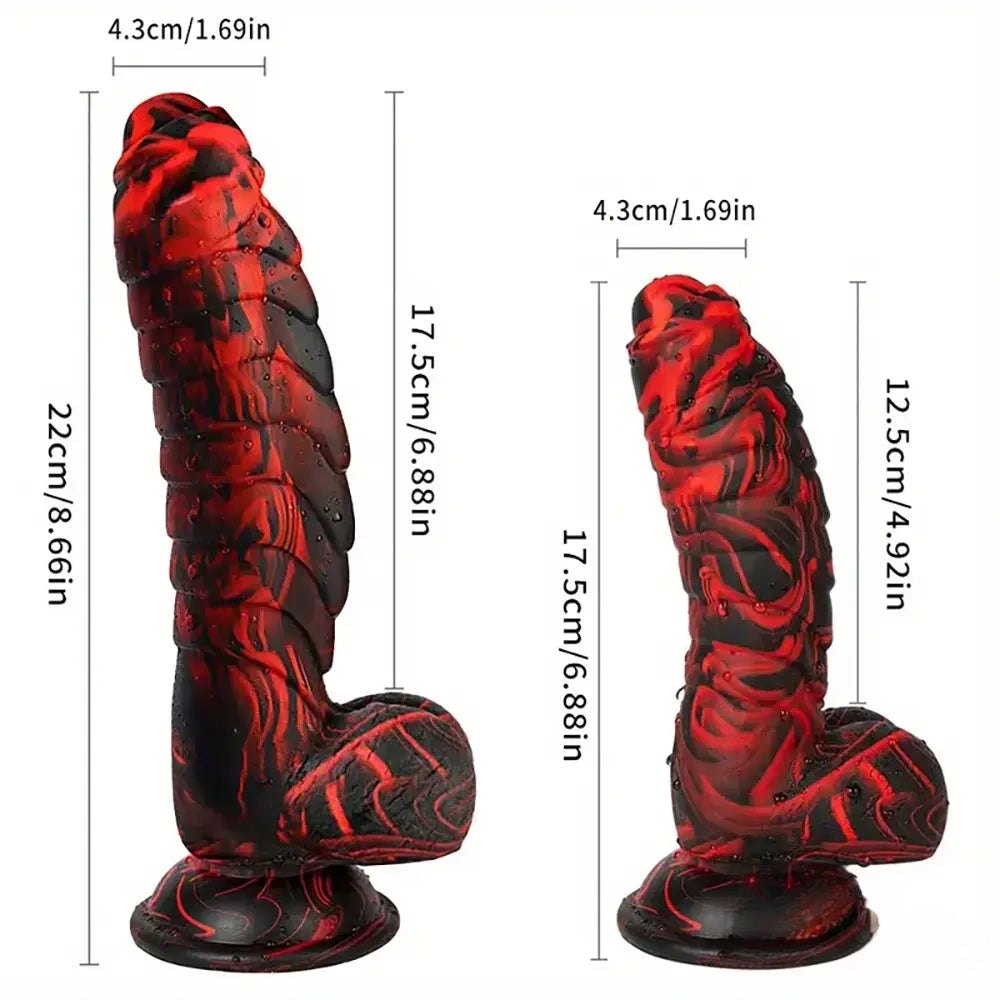 Ridged textured silicone dildo, photo 7