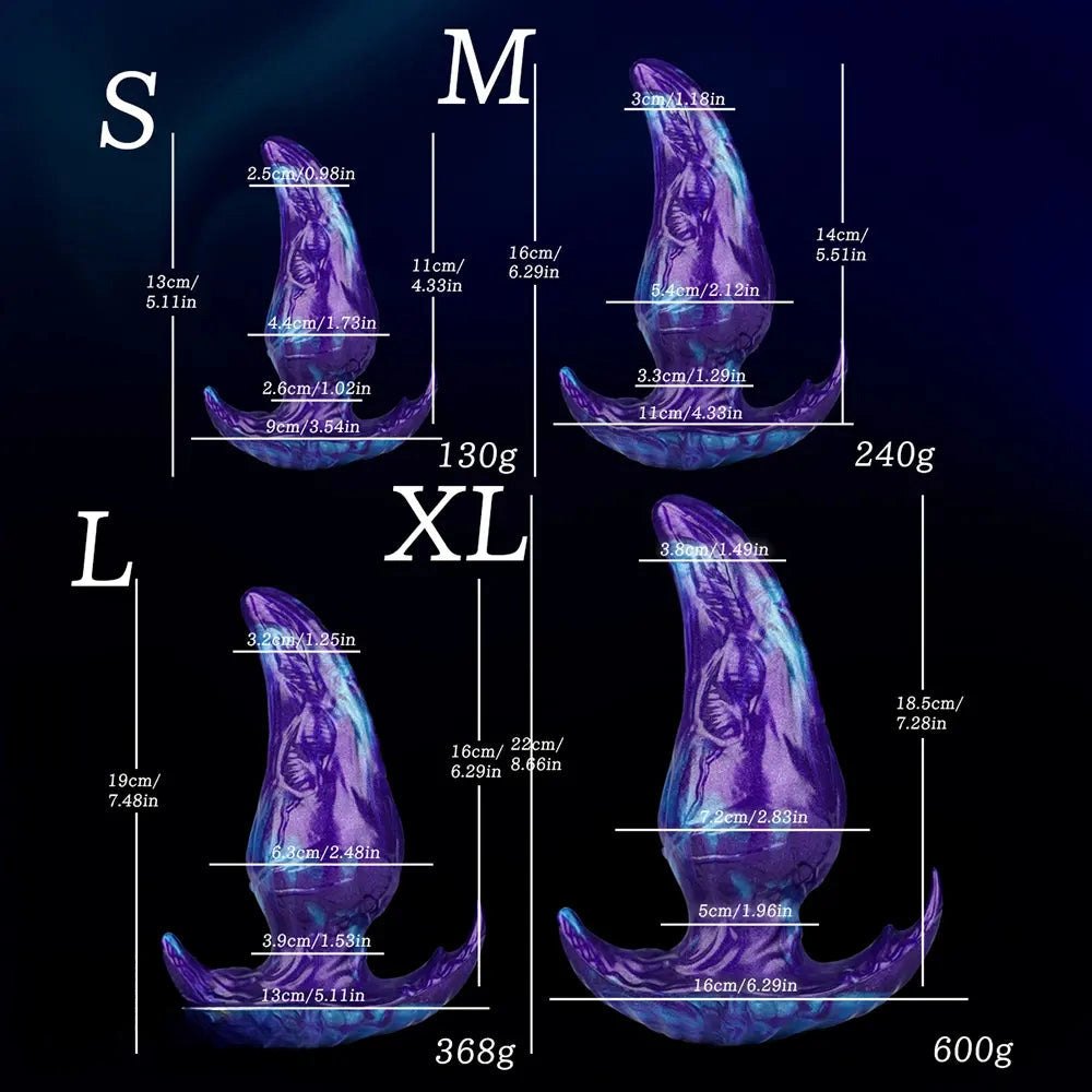 Purple and blue marbled fantasy tentacle dildo, photo 13