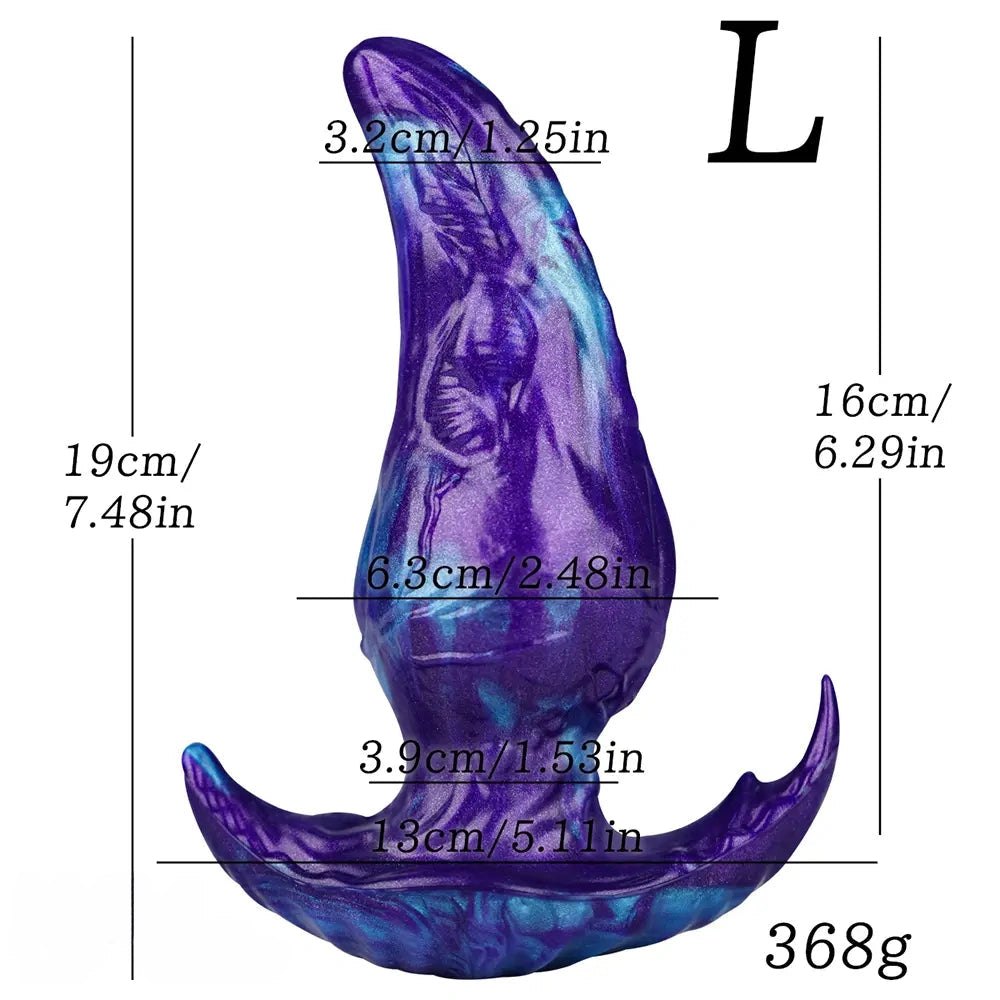 Purple and blue marbled fantasy tentacle dildo, photo 16