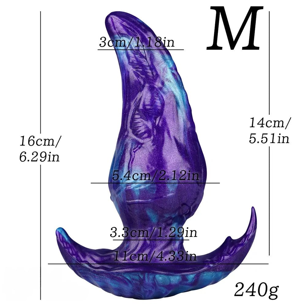 Purple and blue marbled fantasy tentacle dildo, photo 17